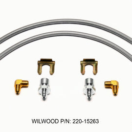 Wilwood Flexline Kit 18inch M10x1.50 IF 1/8-27 NPT 90 Degree