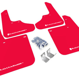 Rally Armor 93-01 Subaru Impreza RS Red UR Mud Flap w/ White Logo