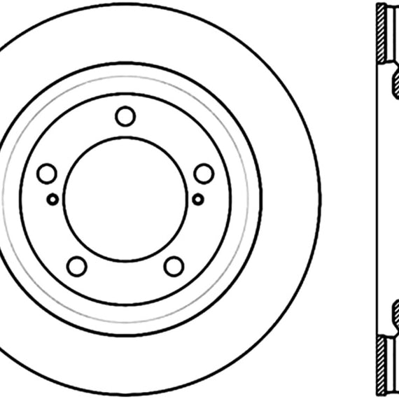 StopTech Sport Slot 08-12 Toyota Sequoia / 07-12 Tundra Slotted Left Front CRYO Rotor