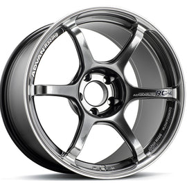 Advan RG-4 18x9 +35 5-114.3 Racing Hyper Black & Ring Wheel