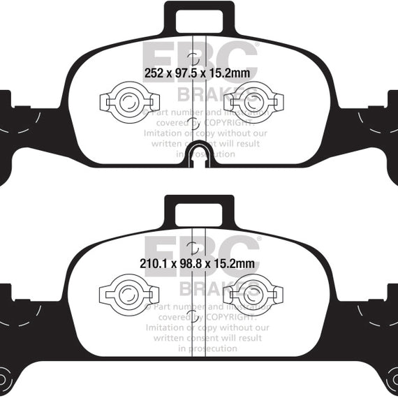 EBC 2018+ Audi A4 Allroad Quattro 2.0L Turbo Greenstuff Front Brake Pads