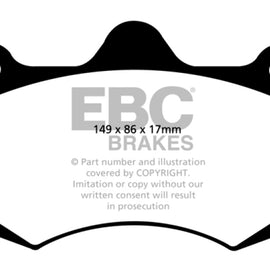 EBC 05-08 Morgan Aero 8 4.4 Redstuff Front Brake Pads