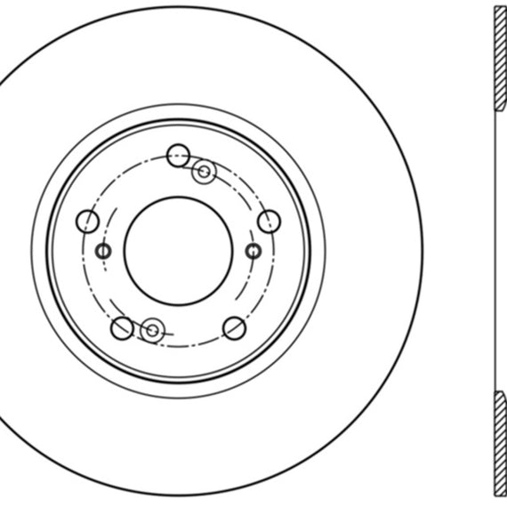 StopTech Slotted Sport Brake Rotor 2014 Honda Accord V6 Front Right