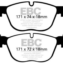 EBC 07-10 BMW X5 3.0 Ultimax2 Front Brake Pads