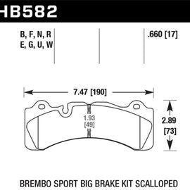 Hawk Brembo Scallped DTC-60 Race Brake Pads