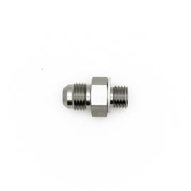 DeatschWerks 6AN Male Flare to M12 X 1.5 Male Metric Adapter (Incl Washer) - Anodized Matte Black