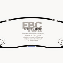 EBC 07+ Buick Enclave 3.6 Extra Duty Rear Brake Pads