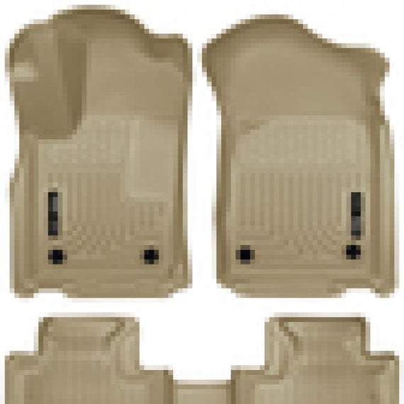 Husky Liners 16-22 Dodge Durango Weatherbeater Tan Front & 2nd Seat Floor Liners