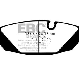 EBC 87-88 BMW M5 3.5 (E28) Yellowstuff Rear Brake Pads