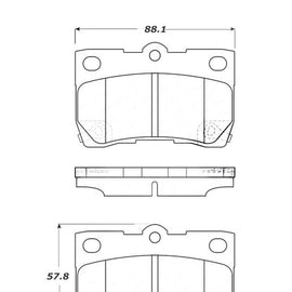 StopTech Street Touring 06 Lexus GS300/430 / 07-08 GS350 Rear Brake Pads