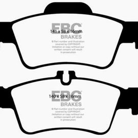 EBC 04-06 Mercedes-Benz CL500 5.0 Redstuff Rear Brake Pads