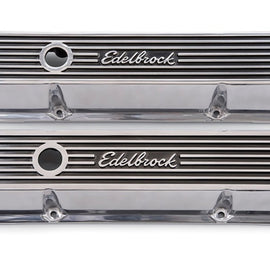 Edelbrock Valve Cover Elite II Series Chevrolet 1959-1986 262-400 CI V8 Low Polished