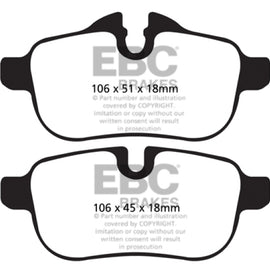 EBC 09+ BMW Z4 3.0 (E89) Yellowstuff Rear Brake Pads