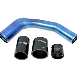 Torque Solution 2022+ Subaru WRX / 19-23 Subaru Ascent Titanium Top Mount Charge Pipe - Burnt Blue