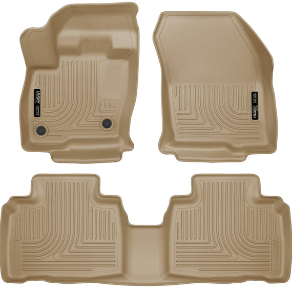 Husky Liners 2015 Ford Edge WeatherBeater Front & 2nd Row Combo Tan Floor Liners