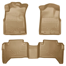 Husky Liners 05-13 Toyota Tacoma WeatherBeater Combo Tan Floor Liners