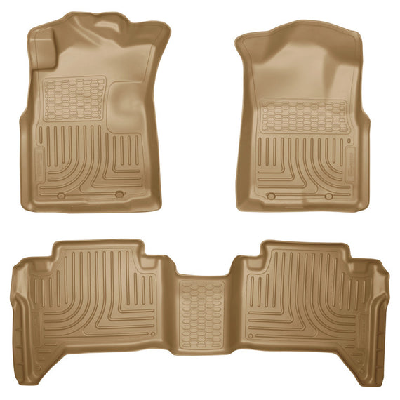 Husky Liners 05-13 Toyota Tacoma WeatherBeater Combo Tan Floor Liners