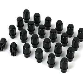 ICON Alloys Lug Nut Kit Black - 14x1.5 - 24 Lug Nuts w/ Custom Shank