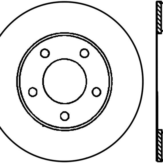 StopTech Power Slot 05-10 Mustang V6/4.0L / GT V8-4.6L Rear Right CRYO Rotor