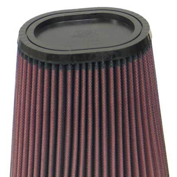 K&N Universal Rubber Filter Dual Flange Oval Tprd 3.75in Base O/S W x 3.438in Top O/S W x 6.75in H