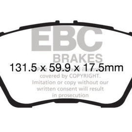 EBC 13+ Ford Fiesta 1.6 Turbo ST Ultimax2 Front Brake Pads