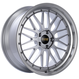 BBS LM 19x11 5x112 ET35 Diamond Silver Center Diamond Cut Lip Wheel - 82mm PFS Required