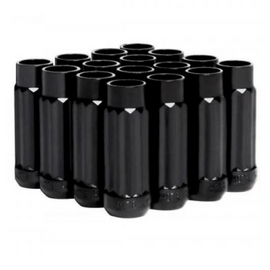 BLOX Racing 12-Sided P17 Tuner Lug Nuts 12x1.25 - Black Steel - Set of 16