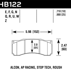 Hawk Stoptech ST-60 Caliper HP+ Street Brake Pads