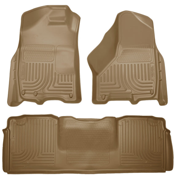 Husky Liners 10-12 Dodge Ram 2500/3500 Mega Cab WeatherBeater Combo Tan Floor Liners