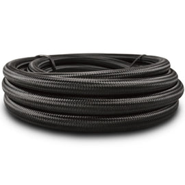 Vibrant -8 AN Black Nylon Braided Flex Hose (20 foot roll)