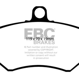 EBC 89-93 Volkswagen Corrado 1.8 Supercharged Redstuff Front Brake Pads