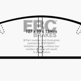 EBC 03-04 Mazda Protege 2.0 Turbo (Mazdaspeed) Greenstuff Rear Brake Pads