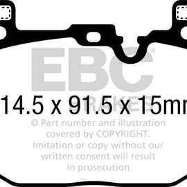 EBC 2018+ BMW X2 Yellowstuff Front Brake Pads