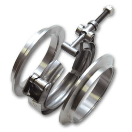 Vibrant T304 SS V-Band Flange Assembly for 3in O.D. Tubing incl 2 V-Band flanges & 1 V-Band Clamp