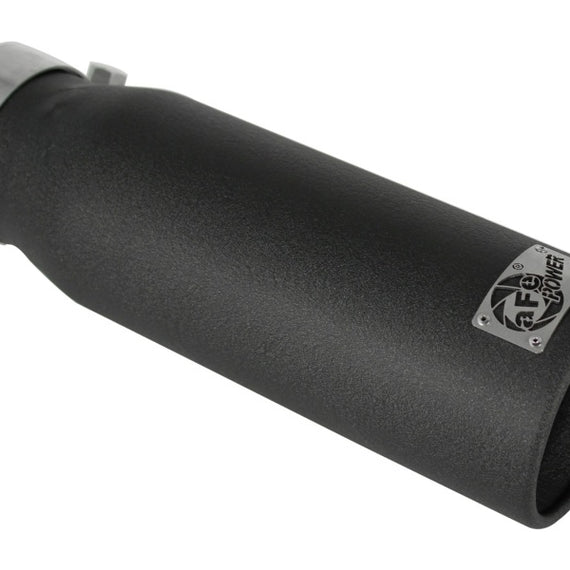 aFe MACHForce XP Exhausts Tips SS-304 EXH Tip 3in x 4Out x 12L Bolt-On (blk)