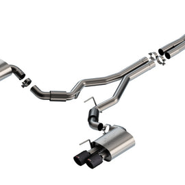 Borla 2024 Ford Mustang GT 5.0L V8 3 in ATAK Catback Non-Active Exhaust- Carbon Fiber Quad Tip