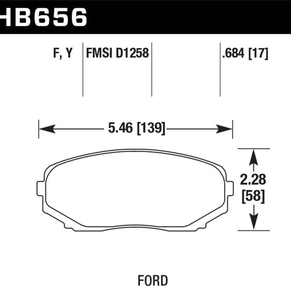 Hawk 07-15 Ford Edge / 07-15 Lincoln MKX / 07-17 Mazda CX-9 LTS Street Front Brake Pads