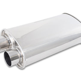 Vibrant Streetpower Oval Muffler 2.50in Inlet/Outlet (Same side)