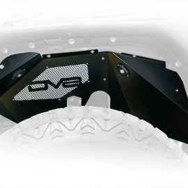 DV8 Offroad 07-18 Jeep Wrangler JK Front Aluminum Inner Fender w/ Rock Lights - Black