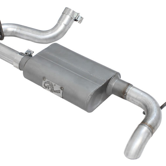 aFe Scorpion Exhaust System Axle Back Aluminized Hi-Tuck 07-17 Jeep Wrangler JK V6 3.6/3.8L