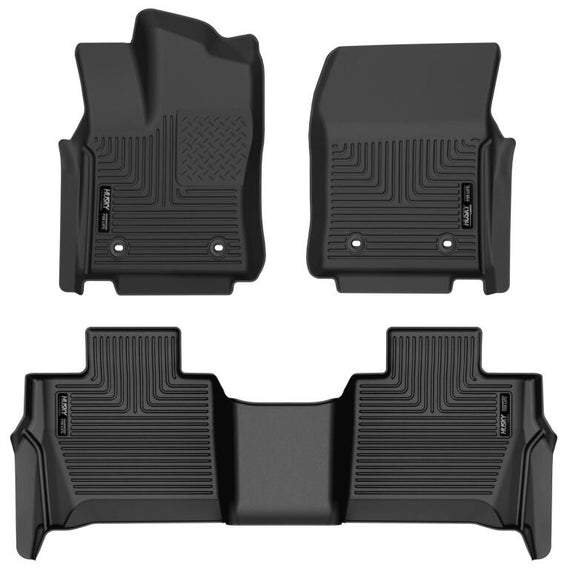 Husky Liners 23-24 Toyota Sequoia WeatherBeater Front & Second Row Floor Liners - Black