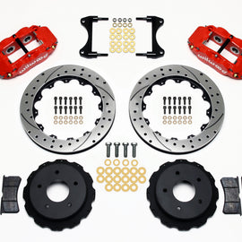 Wilwood Narrow Superlite 4R Rear Kit 12.88in Drilled Red 65-82 Corvette C2/C3