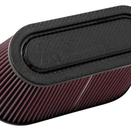 K&N Filter Univ Air Filter Carb Fib T/B 3-1/2in FLG OD / 12x6in B / 9-15/16x3-15/16in T / 6in H