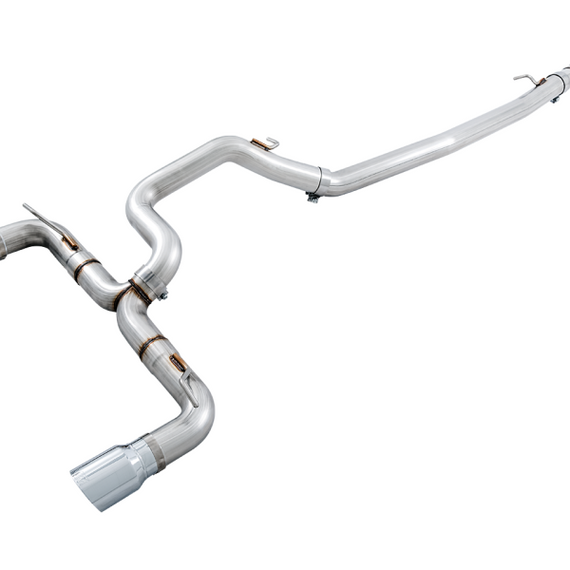 AWE Tuning Ford Focus RS Track Edition Cat-back Exhaust - Chrome Silver Tips