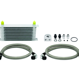 Mishimoto Universal 10 Row Oil Cooler Kit (Metal Braided Lines)