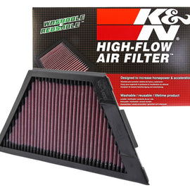 K&N Kawasaki ZX1rR Ninja/ZZR1400/1400GTR/ZX14R 11.25in O/S L x 4.75in O/S W Replacement Air Filter