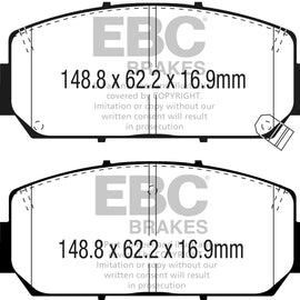 EBC 16+ Acura ILX 2.4 Redstuff Front Brake Pads