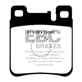 EBC 05-06 Chrysler Crossfire 3.2 SRT6 Yellowstuff Rear Brake Pads
