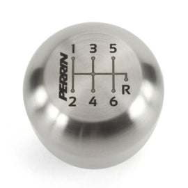 Perrin 17-18 Honda Civic Brushed Stainless Steel Large Shift Knob - 6 Speed