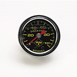 Russell Performance 100 psi fuel pressure gauge black face chrome case (Liquid-filled)